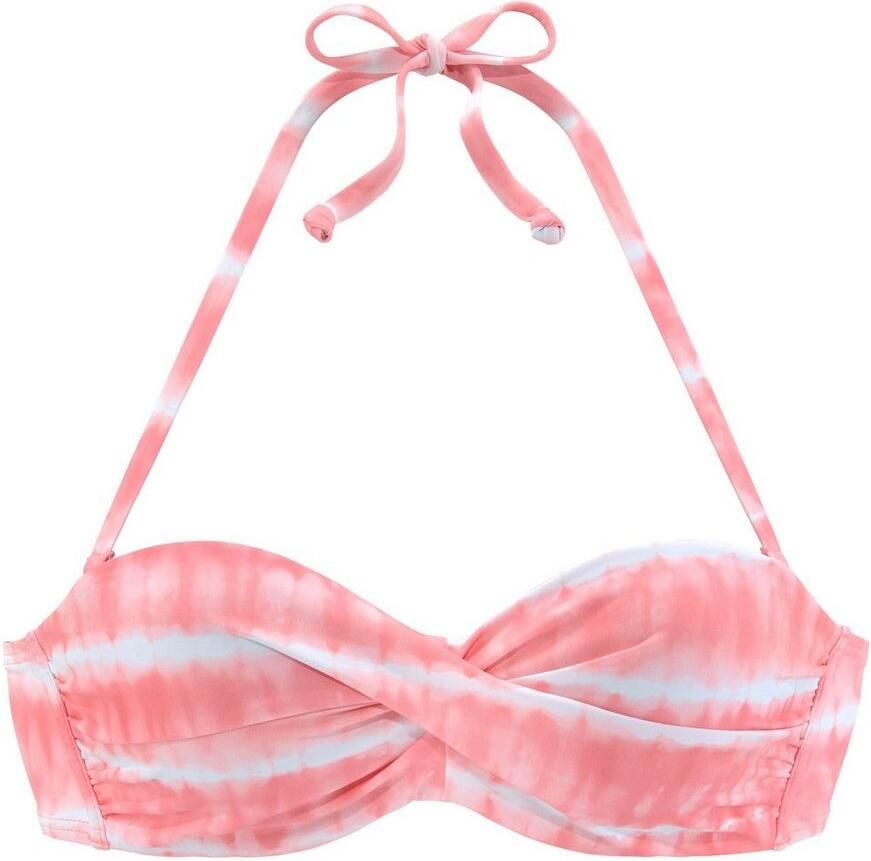 S.Oliver RED LABEL Beachwear Bikinitop met beugels Enja met batikprint en wikkel-look
