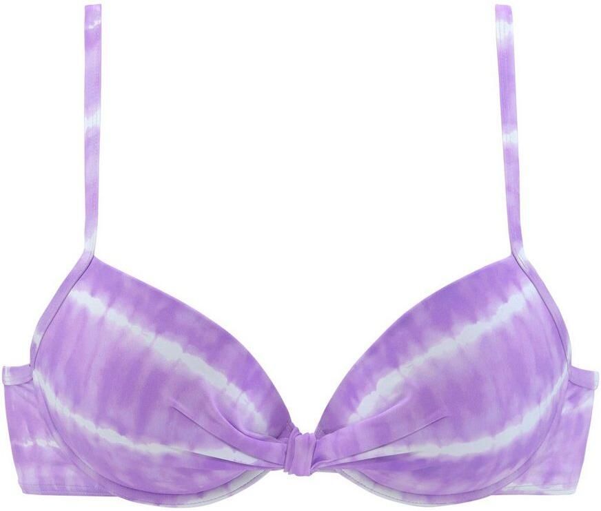 S.Oliver RED LABEL Beachwear Bikinitop met beugels Enja met gewatteerde cups en batikprint