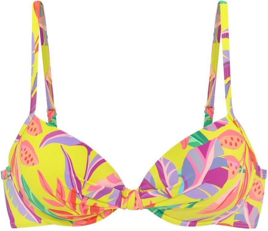 S.Oliver RED LABEL Beachwear Bikinitop met beugels Mallorca met aangerimpeld midden