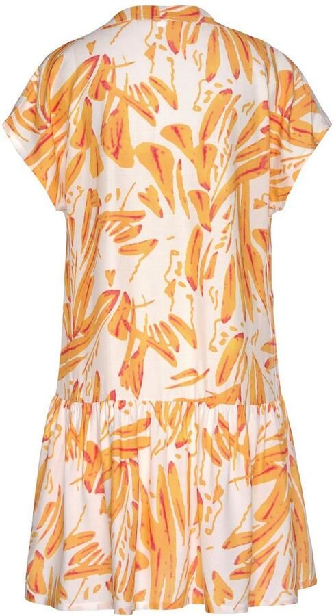 S.Oliver RED LABEL Beachwear Blousejurk met volants op de rok tuniekjurk zomerjurk strandjurk - Foto 5