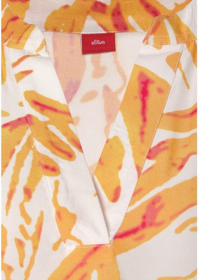 S.Oliver RED LABEL Beachwear Blousejurk met volants op de rok tuniekjurk zomerjurk strandjurk