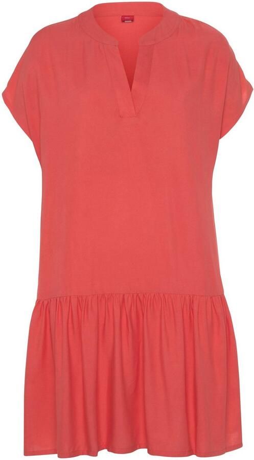 S.Oliver RED LABEL Beachwear Blousejurk met volants op de rok tuniekjurk zomerjurk basic - Foto 4