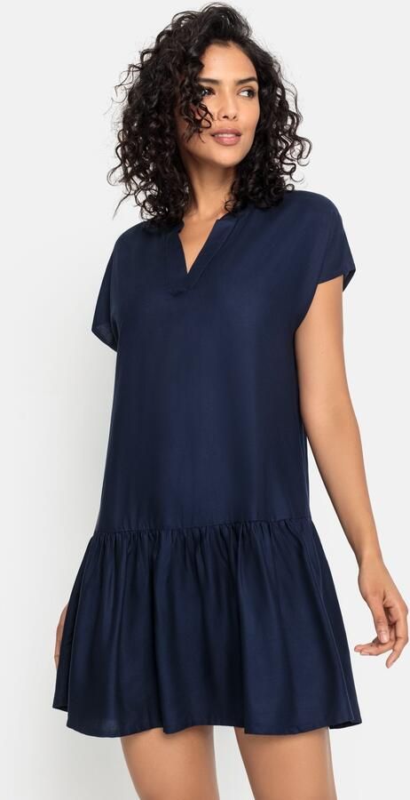 S.Oliver RED LABEL Beachwear Blousejurk met volants op de rok tuniekjurk zomerjurk basic - Foto 4