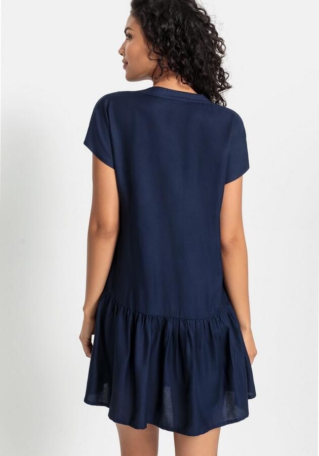 S.Oliver RED LABEL Beachwear Blousejurk met volants op de rok tuniekjurk zomerjurk basic - Foto 2