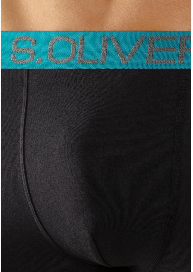 S.Oliver RED LABEL Beachwear Boxershort voor heren met contrastkleurige weefband (set 4 stuks)