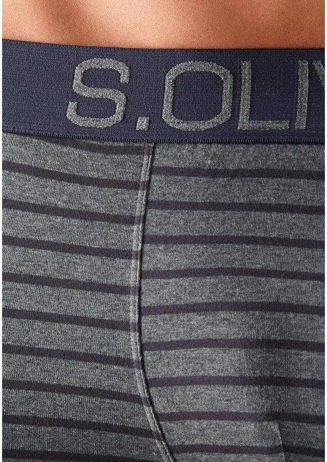 S.Oliver RED LABEL Beachwear Boxershort voor heren met contrastkleurige weefband (set 4 stuks)