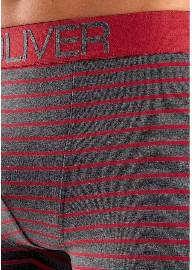 S.Oliver RED LABEL Beachwear Boxershort voor heren met contrastkleurige weefband (set 4 stuks)