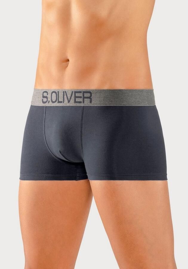 S.Oliver RED LABEL Beachwear Boxershort voor heren met contrastkleurige weefband (set 4 stuks) - Foto 3
