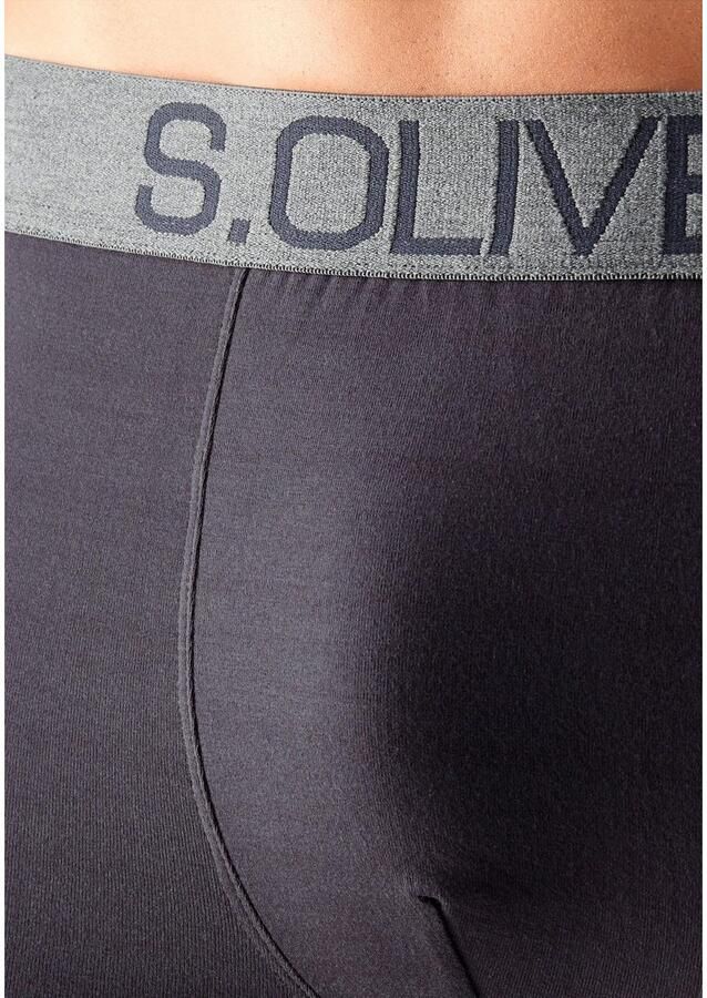 S.Oliver RED LABEL Beachwear Boxershort voor heren met contrastkleurige weefband (set 4 stuks)