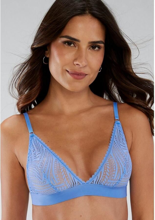 S.Oliver RED LABEL Beachwear Bralette-bh Clemence zonder beugels van grafisch kant in transparante look lingerie - Foto 2