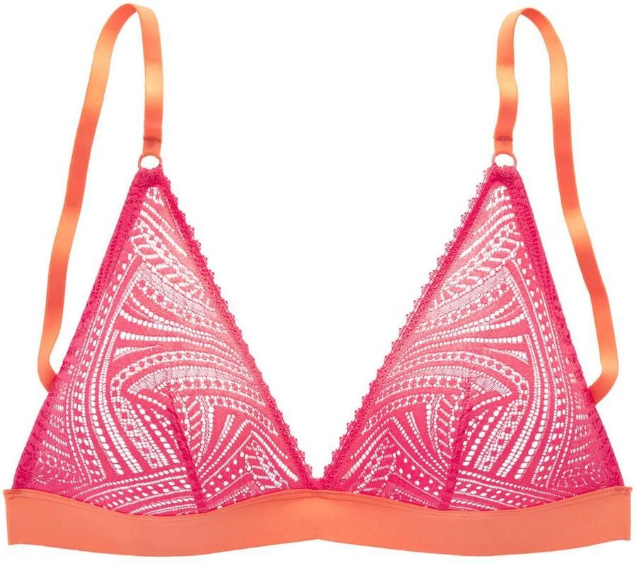 S.Oliver RED LABEL Beachwear Bralette-bh Cle ce zonder beugels van grafisch kant in transparante look lingerie - Foto 4