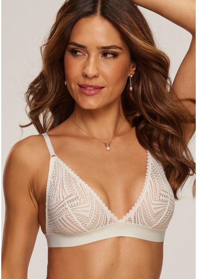 S.Oliver RED LABEL Beachwear Bralette-bh Cle ce zonder beugels van grafisch kant in transparante look lingerie