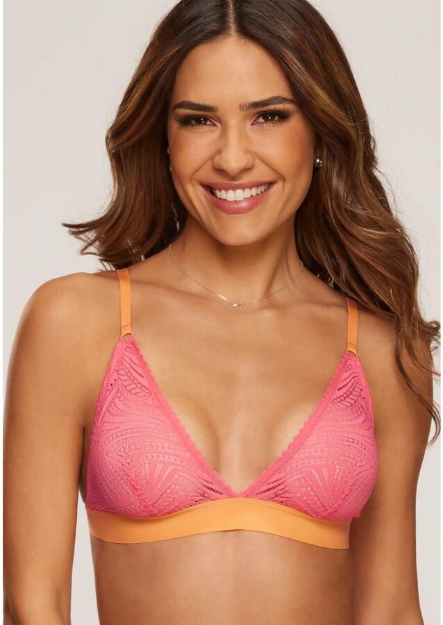 S.Oliver RED LABEL Beachwear Bralette-bh Cle ce zonder beugels van grafisch kant in transparante look lingerie