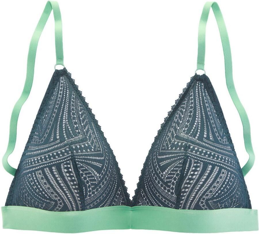 S.Oliver RED LABEL Beachwear Bralette-bh Cle ce zonder beugels van grafisch kant in transparante look lingerie - Foto 3