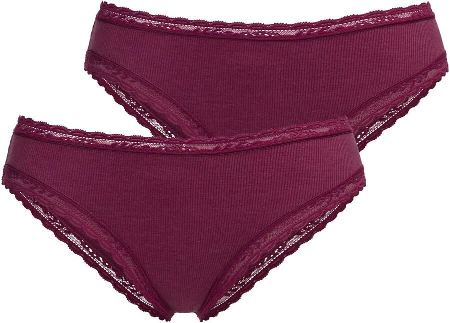 S.Oliver RED LABEL Beachwear Brazilian slip met modieus kant van katoenmix (set 2 stuks) - Foto 5