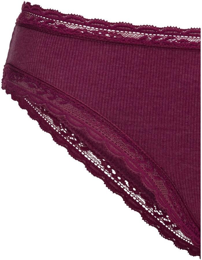 S.Oliver RED LABEL Beachwear Brazilian slip met modieus kant van katoenmix (set 2 stuks)