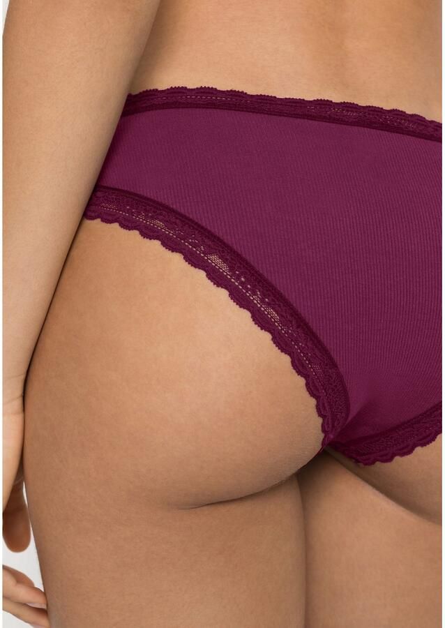 S.Oliver RED LABEL Beachwear Brazilian slip met modieus kant van katoenmix (set 2 stuks) - Foto 2