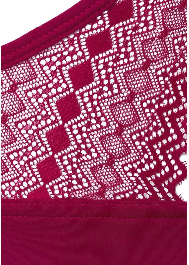 S.Oliver RED LABEL Beachwear Bustier gemaakt van stretchkatoen met grafisch kant - Foto 3