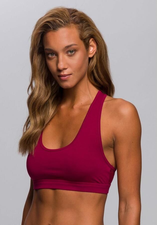 S.Oliver RED LABEL Beachwear Bustier gemaakt van stretchkatoen met grafisch kant - Foto 4