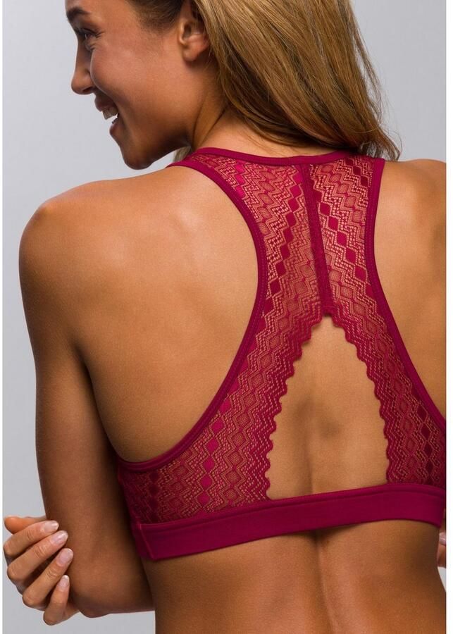 S.Oliver RED LABEL Beachwear Bustier gemaakt van stretchkatoen met grafisch kant - Foto 2