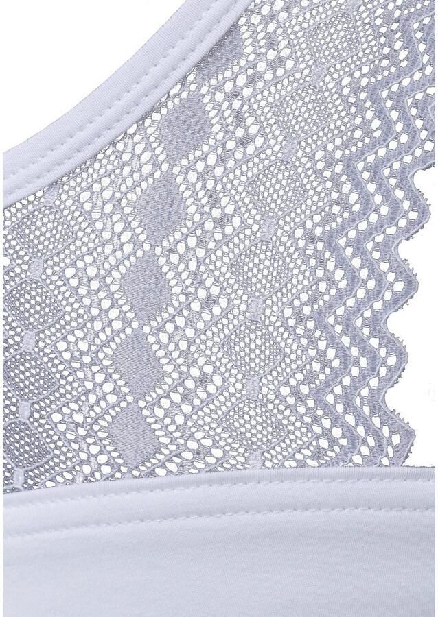 S.Oliver RED LABEL Beachwear Bustier gemaakt van stretchkatoen met grafisch kant