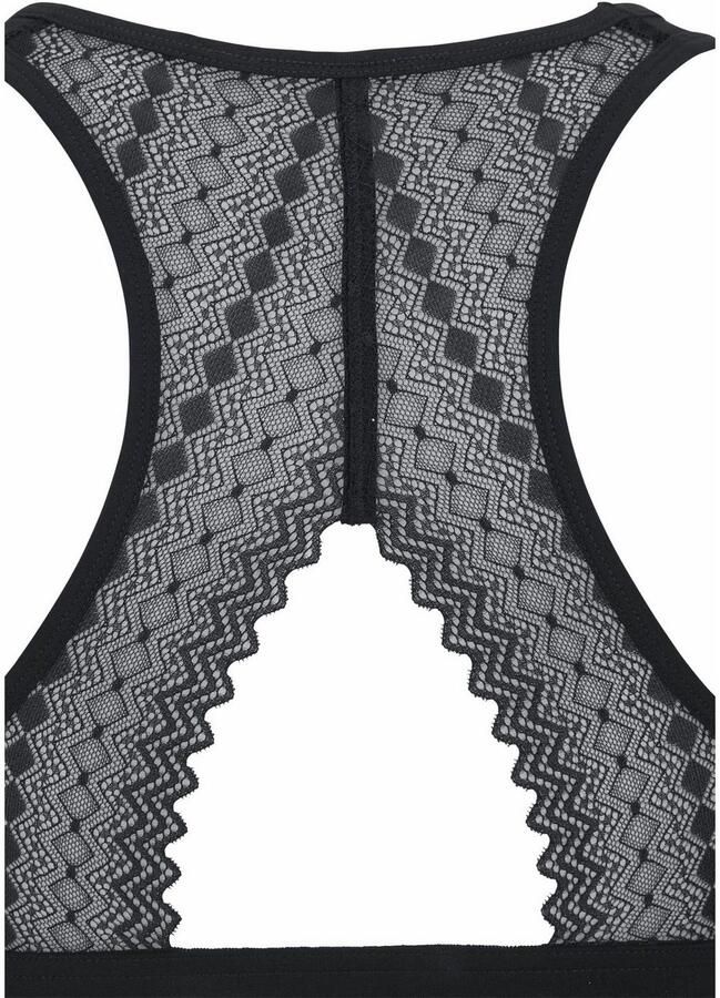 S.Oliver RED LABEL Beachwear Bustier gemaakt van stretchkatoen met grafisch kant - Foto 5