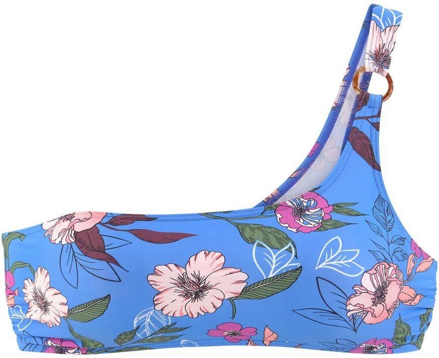 S.Oliver RED LABEL Beachwear Bustierbikinitop Maya in one-shouldermodel en met sierring