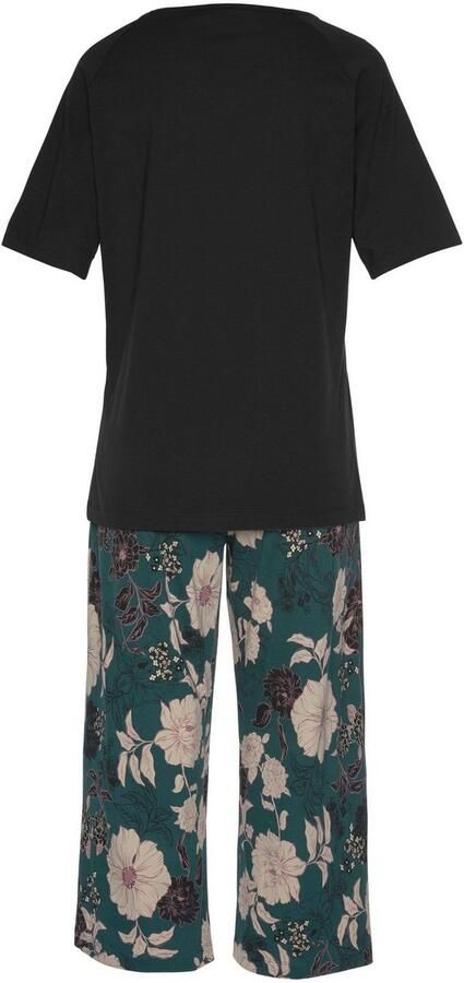 S.Oliver RED LABEL Beachwear Capripyjama met gebloemde 3 4-culotte (2-delig 1 stuk) - Foto 3