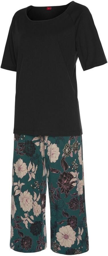 S.Oliver RED LABEL Beachwear Capripyjama met gebloemde 3 4-culotte (2-delig 1 stuk) - Foto 5
