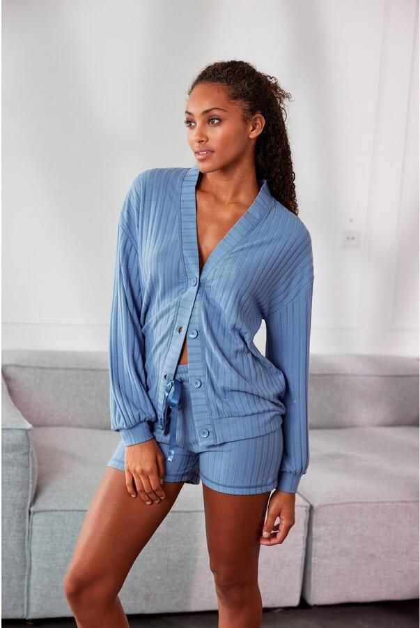 S.Oliver RED LABEL Beachwear Cardigan met brede knoopsluiting loungewear - Foto 2