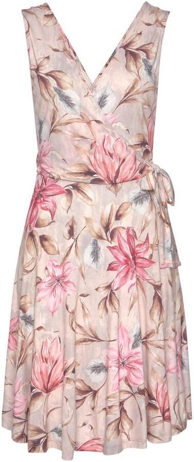 S.Oliver RED LABEL Beachwear Gedessineerde jurk met striklint aan de zijkant comfortabele wikkeljurk zomerjurk - Foto 5