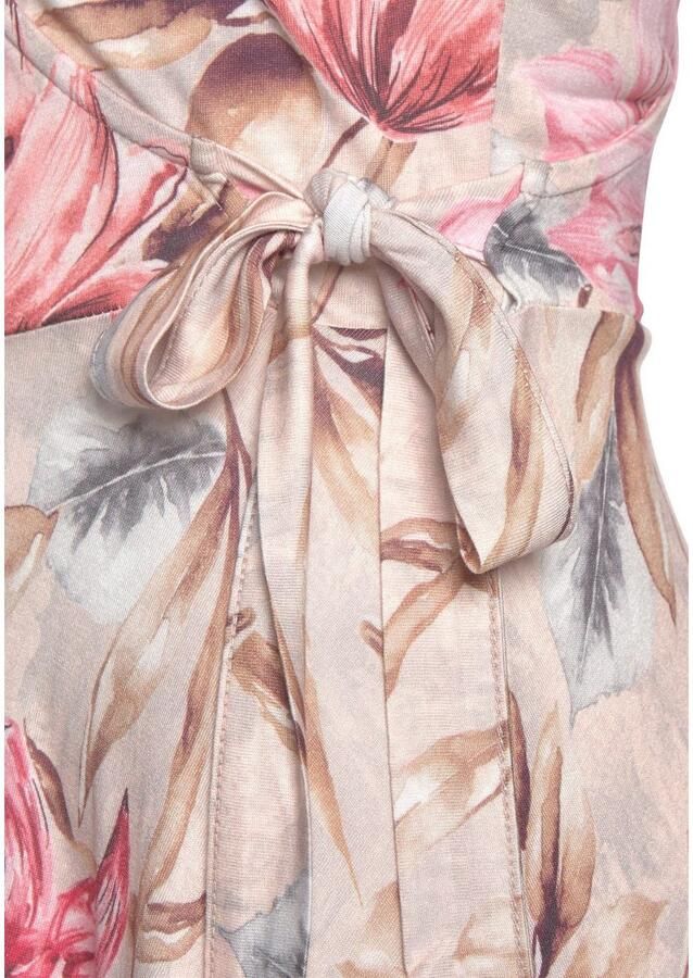 S.Oliver RED LABEL Beachwear Gedessineerde jurk met striklint aan de zijkant comfortabele wikkeljurk zomerjurk - Foto 3