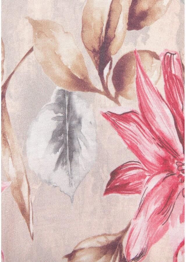 S.Oliver RED LABEL Beachwear Gedessineerde jurk met striklint aan de zijkant comfortabele wikkeljurk zomerjurk