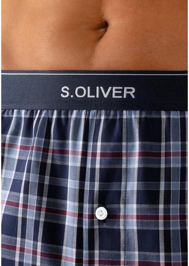 S.Oliver RED LABEL Beachwear Geweven broek met logo in de band