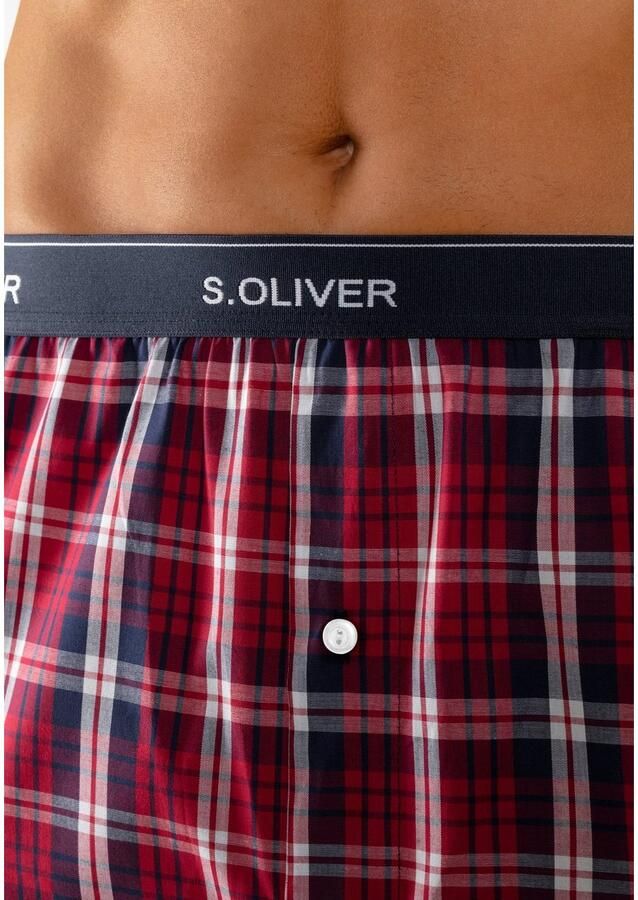 S.Oliver RED LABEL Beachwear Geweven broek met logo in de band