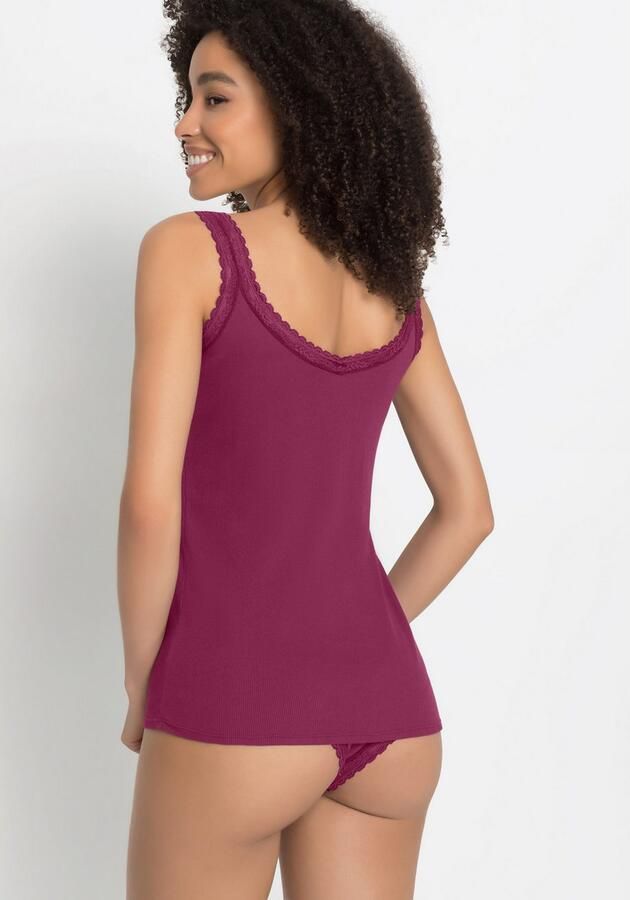 S.Oliver RED LABEL Beachwear Hemd van fijnrib ondershirt van een katoenmix - Foto 2