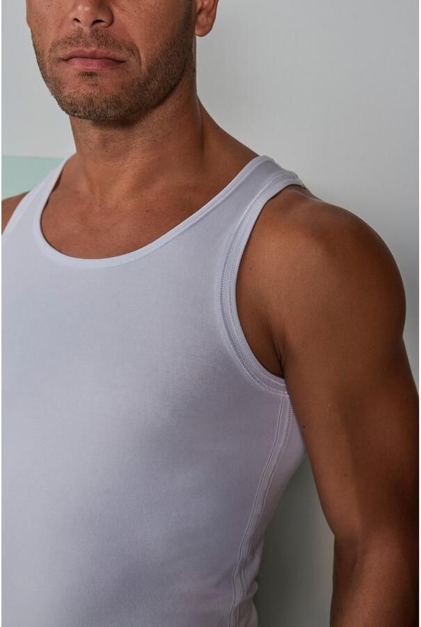 S.Oliver RED LABEL Beachwear Hemd zonder mouwen met overlock-naden van katoenmix (1 stuk) - Foto 2