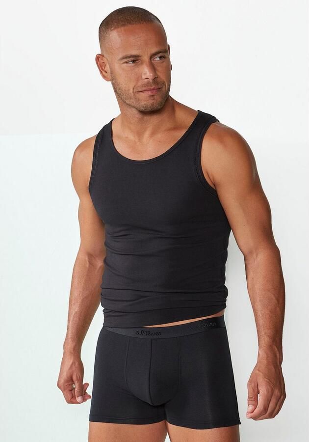 S.Oliver RED LABEL Beachwear Hemd zonder mouwen met overlock-naden van katoenmix (1 stuk) - Foto 2