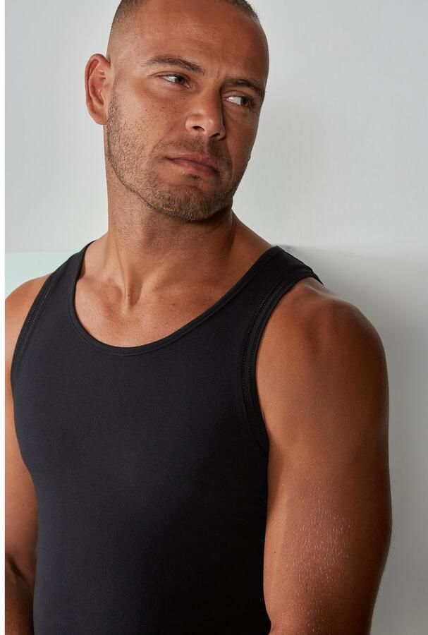 S.Oliver RED LABEL Beachwear Hemd zonder mouwen met overlock-naden van katoenmix (1 stuk) - Foto 4