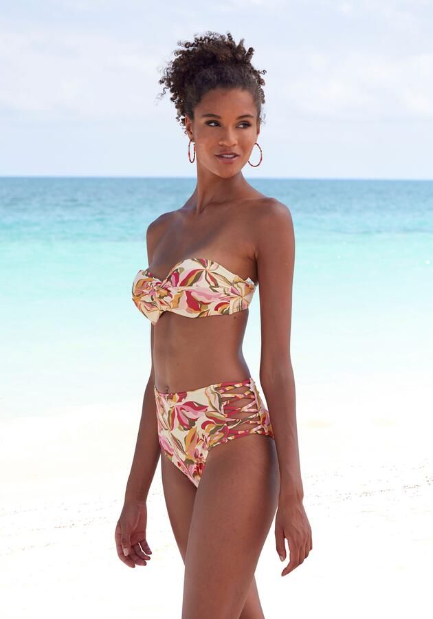 S.Oliver RED LABEL Beachwear Highwaist-bikinibroekje Bauhinia met opzij gekruiste bandjes - Foto 3