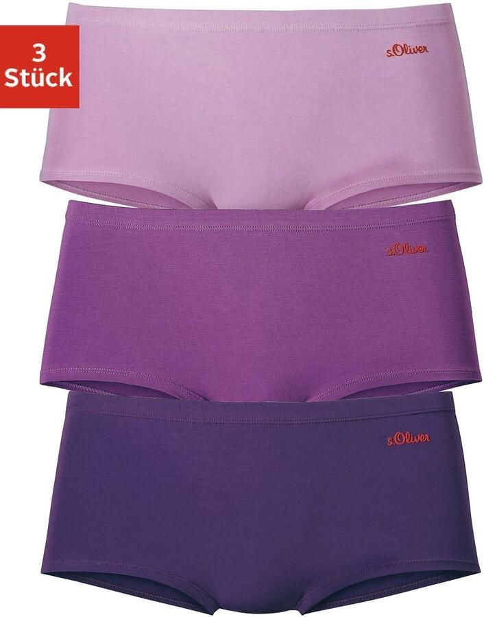 S.Oliver RED LABEL Beachwear Hipster elastische katoenkwaliteit (3 stuks) - Foto 4