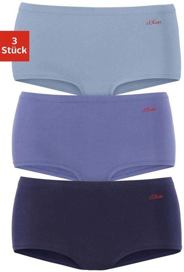 S.Oliver RED LABEL Beachwear Hipster elastische katoenkwaliteit (3 stuks) - Foto 4