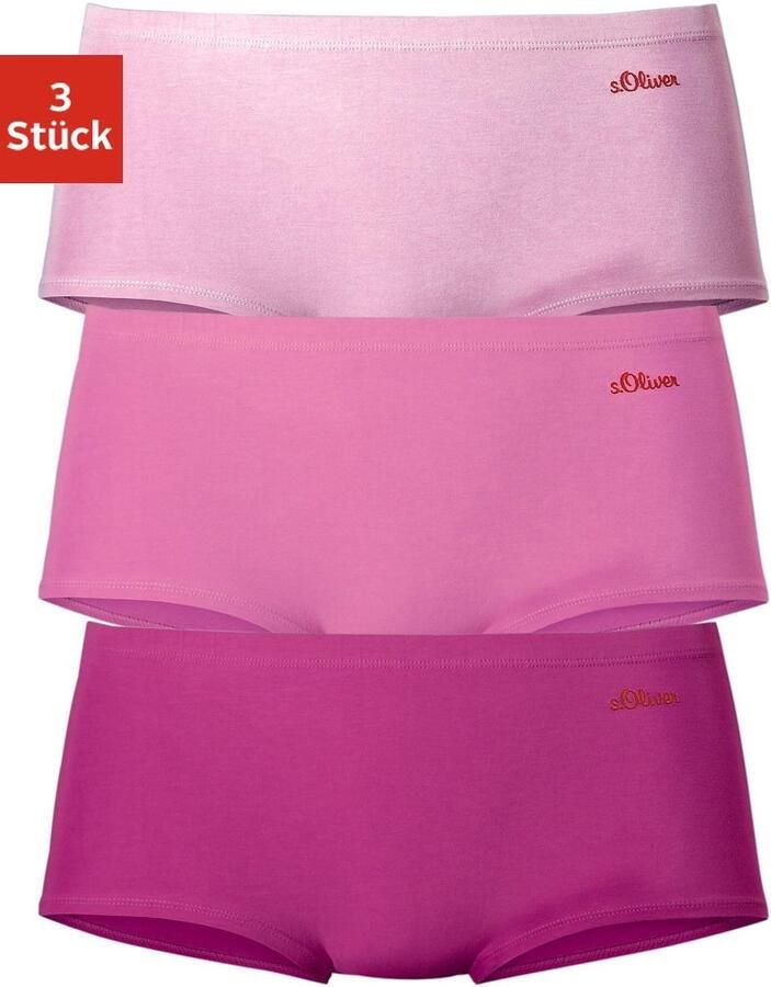 S.Oliver RED LABEL Beachwear Hipster elastische katoenkwaliteit (3 stuks) - Foto 4