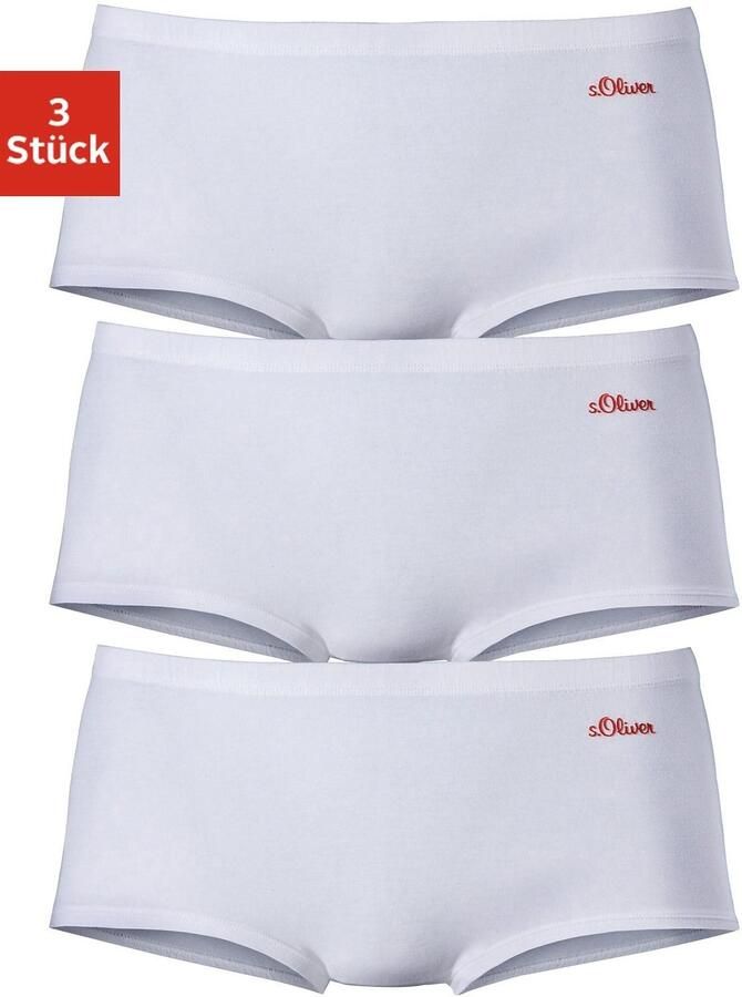 S.Oliver RED LABEL Beachwear Hipster elastische katoenkwaliteit (3 stuks) - Foto 4