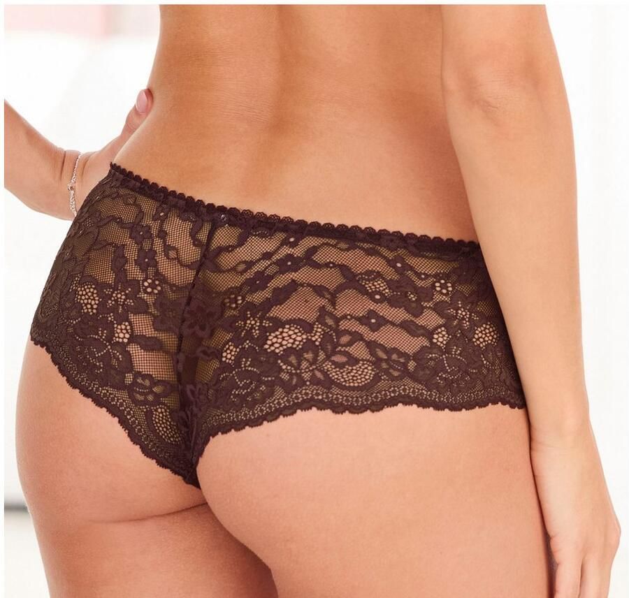 S.Oliver RED LABEL Beachwear Hipster Livie met fijne jacquardkant en zacht mesh