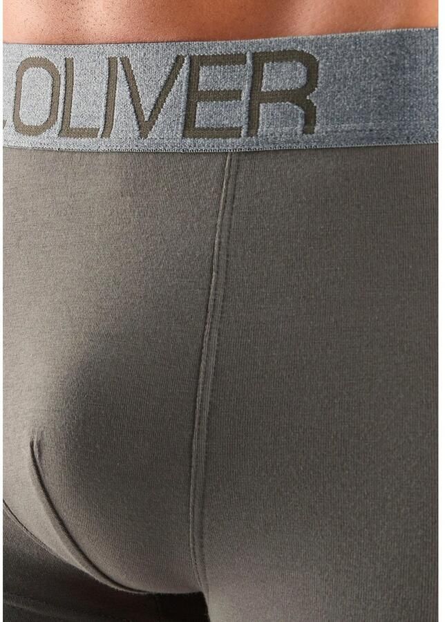 S.Oliver RED LABEL Beachwear Hipster strak zittende boxershorts voor heren van katoenmix (set 4 stuks)