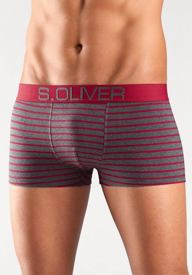 S.Oliver RED LABEL Beachwear Hipster strak zittende boxershorts voor heren van katoenmix (set 4 stuks) - Foto 3