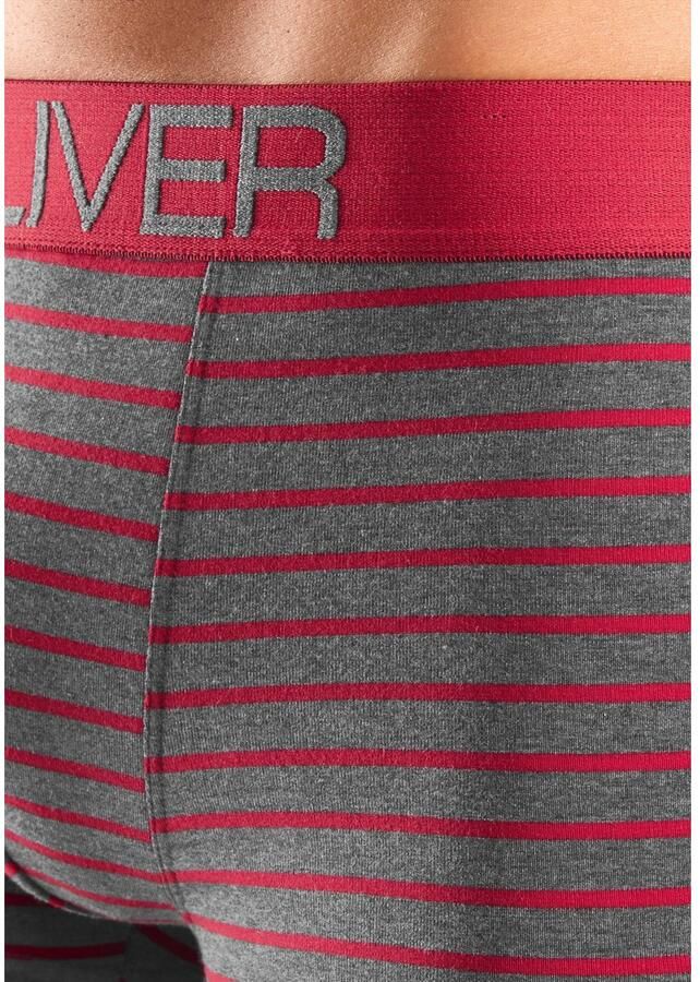 S.Oliver RED LABEL Beachwear Hipster strak zittende boxershorts voor heren van katoenmix (set 4 stuks) - Foto 2