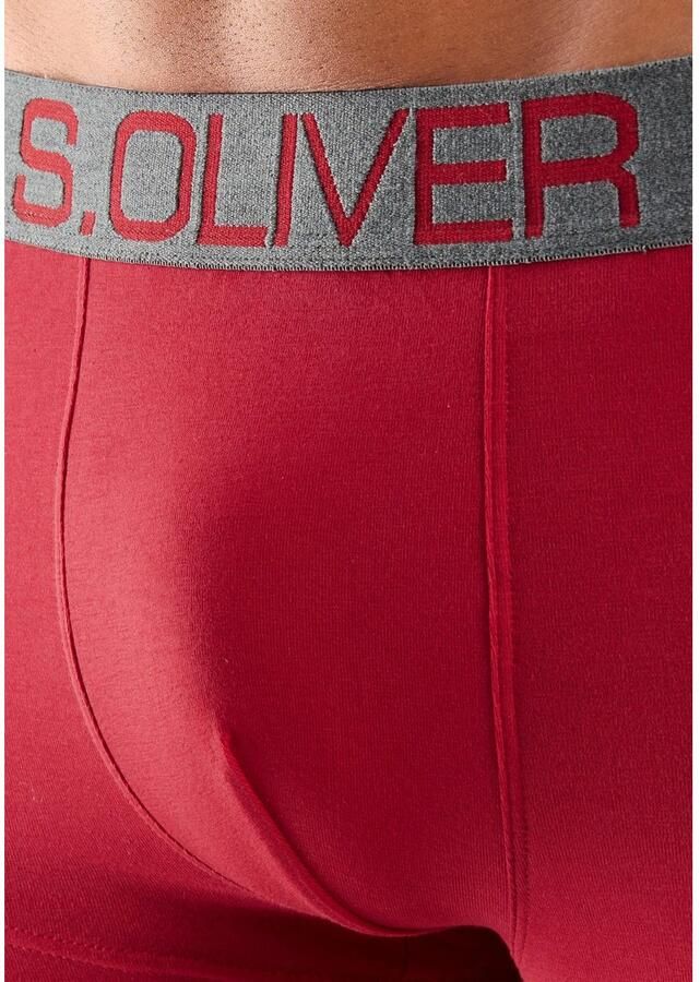 S.Oliver RED LABEL Beachwear Hipster strak zittende boxershorts voor heren van katoenmix (set 4 stuks)