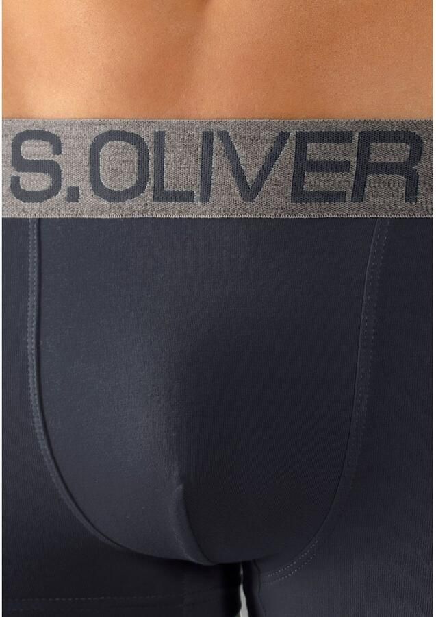 S.Oliver RED LABEL Beachwear Boxershort voor heren met contrastkleurige weefband (set 4 stuks)